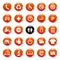 Vector Web icons, buttons. Round series