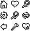 Vector web icons marker contour tools