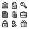 Vector web icons, silver conto