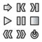 Vector web icons silver play