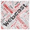 Vector webcast webinar word cloud