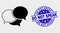 Vector Webinar Messages Icon and Distress Do Not Speak Stamp