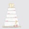 Vector wedding cake design