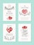 Vector wedding card with drawn heart