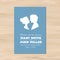 Vector wedding invitation with profile silhouettes