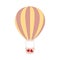 Vector wedding pink balloon on white