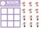 Vector wedding tic tac toe chart with boy and girl. Marriage ceremony board game playing field with cute characters. Funny family