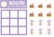 Vector wedding tic tac toe chart with present and cake. Marriage ceremony board game playing field with cute objects. Funny family