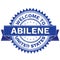Vector of WELCOME TO City ABILENE Country UNITED STATES. Stamp. Sticker. Grunge Style. EPS8 .