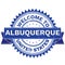 Vector of WELCOME TO City ALBUQUERQUE Country UNITED STATES. Stamp. Sticker. Grunge Style. EPS8 .