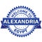 Vector of WELCOME TO City ALEXANDRIA Country EGYPT. Stamp. Sticker. Grunge Style. EPS8 .