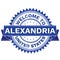 Vector of WELCOME TO City ALEXANDRIA Country UNITED STATES. Stamp. Sticker. Grunge Style. EPS8 .