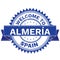 Vector of WELCOME TO City ALMERIA Country SPAIN. Stamp. Sticker. Grunge Style. EPS8 .