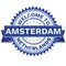 Vector of WELCOME TO City AMSTERDAM Country NETHERLANDS. Stamp. Sticker. Grunge Style. EPS8 .