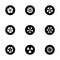 Vector wheel icon set