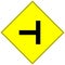 Vector of which indicates a three-sided intersection with one to the left