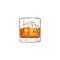 Vector whiskey or rum glass sketch icon