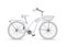 Vector white bicycle realistic 3d isolated mockup