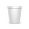 Vector White Blank Food Plastic Tub Bucket Container For Dessert, Yogurt, Ice Cream, Sour Cream for Package Design