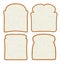 vector white bread slices