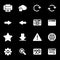 Vector white browser icons set