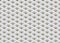 Vector white embossed pattern plastic grid seamless background with golden insert element. Technology diamond shape cell texture.