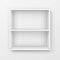 Vector White Empty Shelf Shelves Isolated on Wall Background