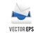 Vector white envelope , mail, document paper tray icon