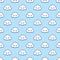 Vector White Funny Clouds Smile Background Texture Blue Sky Wallpaper Icon