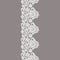 Vector White Lace Border. Seamless Pattern.