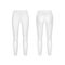 Vector White Leggings Pants Isolated on Background