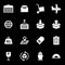 Vector white logistics icons set