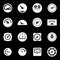 Vector white meter icons set