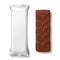 Vector white pack with black chocolate candy bar