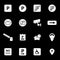 Vector white parking icons set