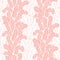 Vector white and pink banana leaves vertical layout seamless pattern background