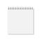 Vector white realistic closed notebook cover.