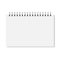 Vector white realistic closed spiral bound notebook.