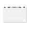 Vector white realistic closed spiral bound notebook.