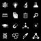 Vector white science icon set