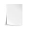 Vector White sheet of paper. Realistic empty paper note template