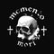 Vector white skull on black background in grunge