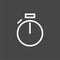 Vector white stopwatch icon