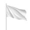 Vector white waving flag template.