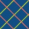 Vector wicker weave seamless pattern background. Painterly grunge brush diagonal stripe backdrop. Woven criss cross neon