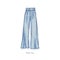 Vector wide leg style jeans, female denim pants