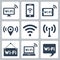 Vector wifi icons set