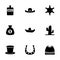 Vector wild west icon set