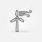 Vector Wind Turbine concept icon in thin line style