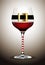 Vector of Wine glass with Santa belt